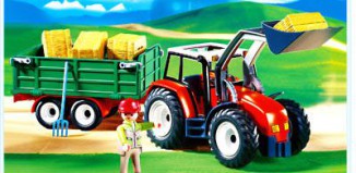 Playmobil - 4496 - Tracteur avec remorque à foin