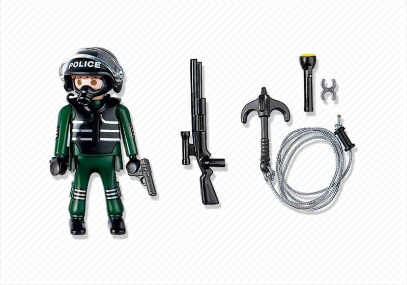  SEK  4693  Polizist Playmobil Polizei  Folienverpackung  Spezialeinheit 