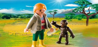 Playmobil - 4757 - Soigneuse avec bébé gorille