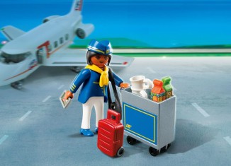 Playmobil - 4761 - Flight Attendant with Service Cart