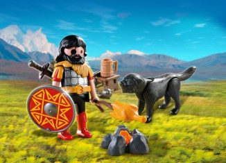 Playmobil - 4769 - Guerrier barbare, chien et feu de camp