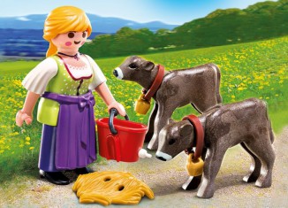 Playmobil - 4778 - Country Woman with Calves