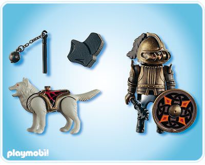 Playmobil 4809 - Wolf Warrior with Morning Star - Back