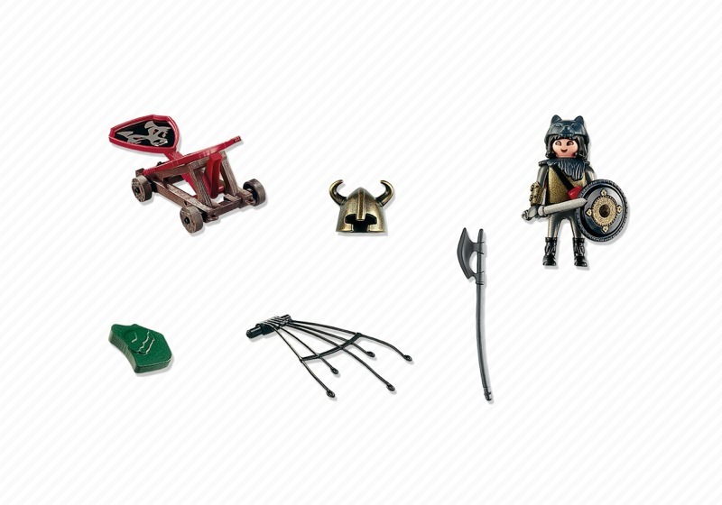 Playmobil 4812 - Wolf Warrior with Catapult - Back