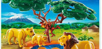 Playmobil - 4830 - Famille de lions avec singes