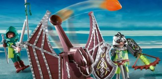 Playmobil - 4840 - Chevaliers Dragons verts et catapulte