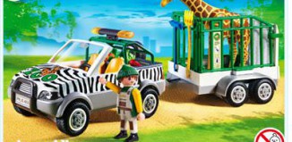 Playmobil - 4855 - Vehículo del Zoo con jirafa