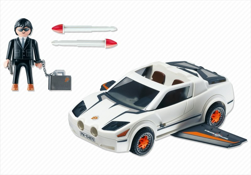 Schrijf een brief grijs Humoristisch Playmobil Set: 4876 - Secret Agent Super Racer - Klickypedia