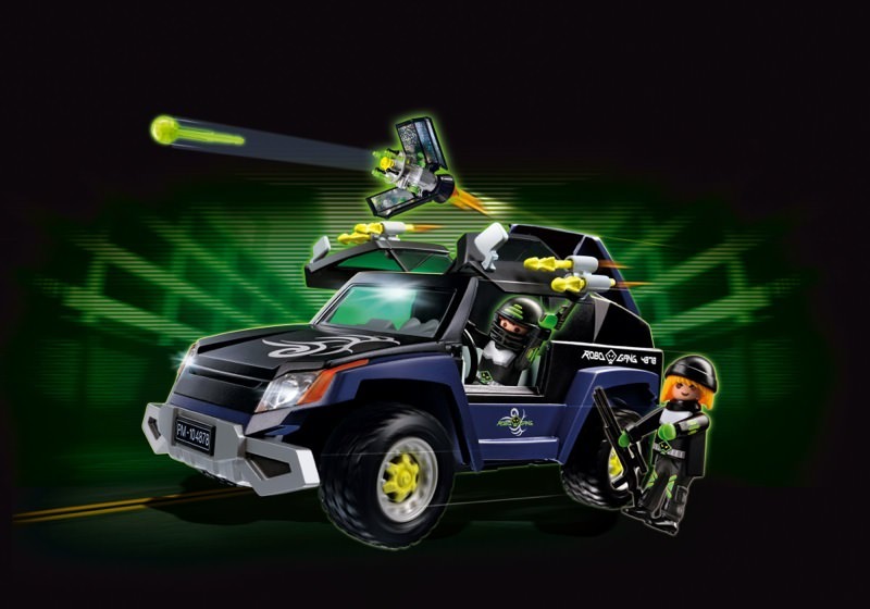 Reifen mit Felge Robo Gang Auto SUV Playmobil 4878 Top Agent Ersatzteil 