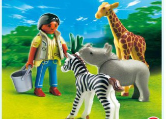 Playmobil - 4931 - Green Egg Caretaker with Baby Animals