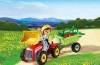 Playmobil - 4943v1 - Enfant avec tracteur et remorque