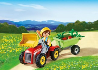 Playmobil - 4943v1 - Enfant avec tracteur et remorque