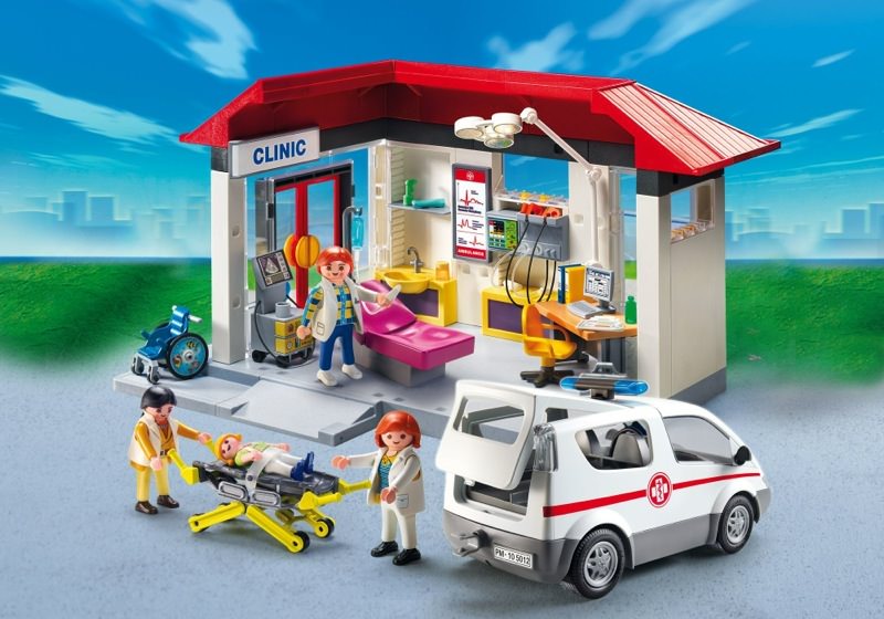 playmobil medical centre and ambulance