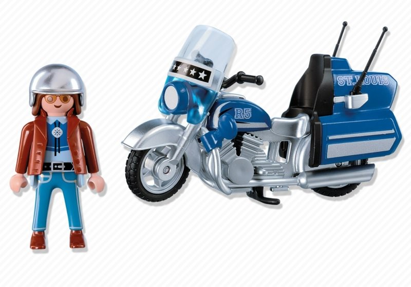 Playmobil 5114 - Touring Motorcycle with Rider - Back