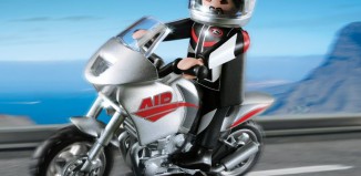 Playmobil - 5117 - Gray Motorcycle with Rider