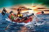 Playmobil - 5137 - bote de remo de los piratas con tiburón martillo