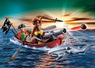 Playmobil - 5137 - pirates' rowboat with hammer shark