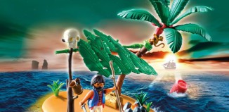 Playmobil - 5138 - náufrago en una isla de palmas
