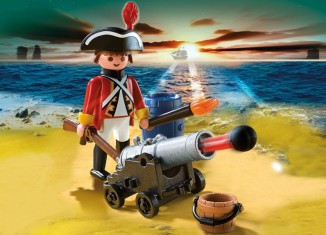 Playmobil - 5141 - redcoat gunner - Detail Playmobil - 5141 - redcoat gunner