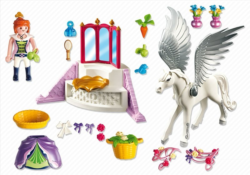 Playmobil 5144 - Pegasus with Princess and Vanity - Back