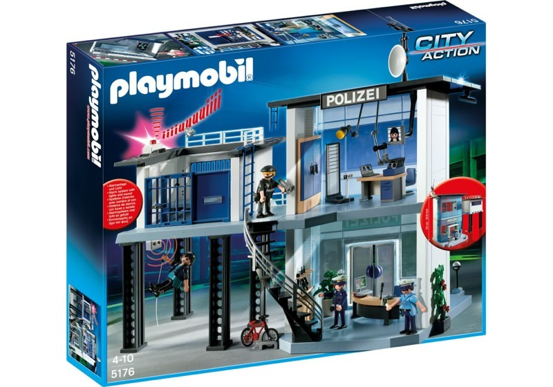 Playmobil 5176 - Polizei-Kommandostation mit Alarmanlage - Box