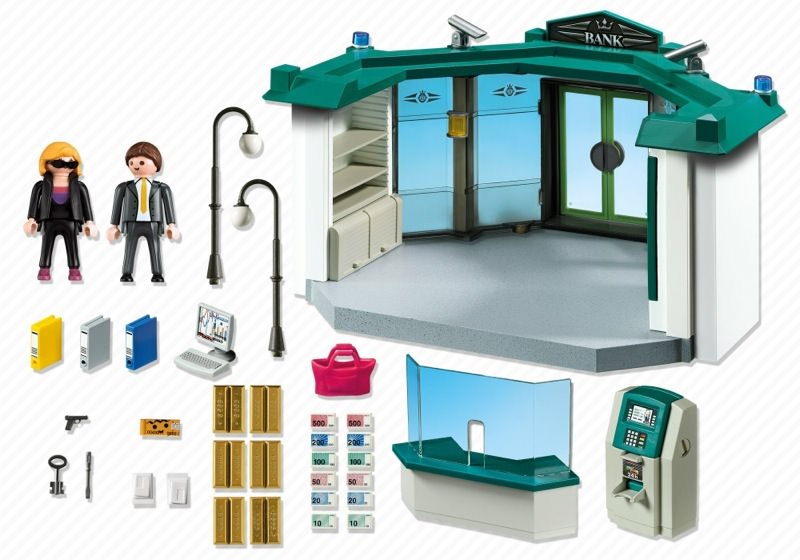 Playmobil 5177 - Bank with cash machine - Back