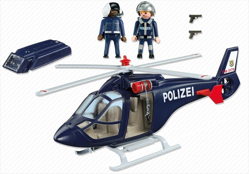Playmobil 5178 - Polizeihubschrauber mit LED-Suchscheinwerfer - Back