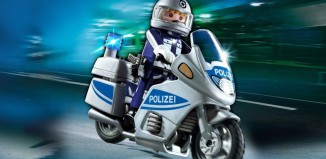 Playmobil - 5180-ger - Moto de policía alemana con luz intermitente