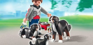 Playmobil - 5214 - Perros: Gran Boyero Suizo con cachorros