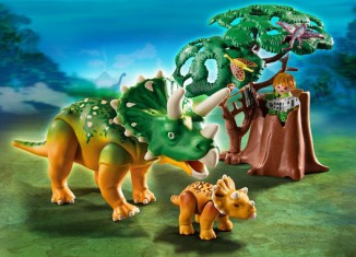 Playmobil - 5234 - Explorer and Triceratops with Baby