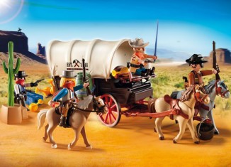 Playmobil - 5248 - Covered Wagon with Raiders