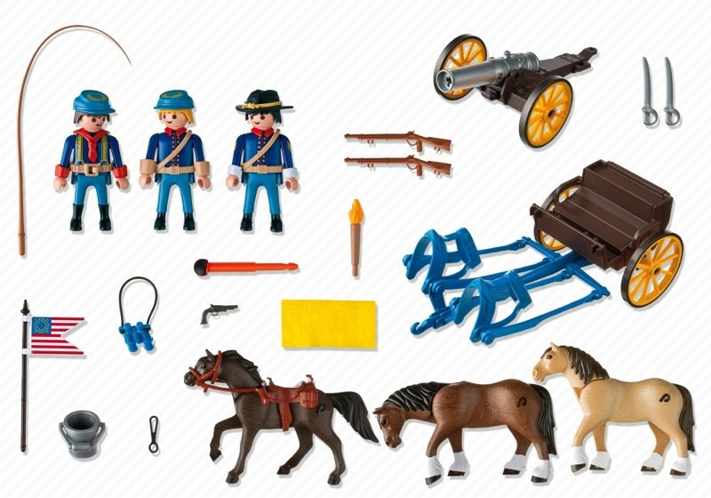Playmobil 5249 - Horse-drawn Carriage with Cavalry Rider - Back