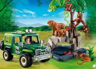 Playmobil - 5274 - 4x4 de la WWF , tigres , serpent & orangs-outans