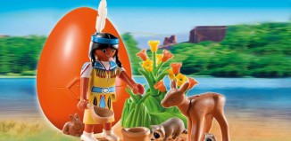 Playmobil - 5278 - Indianer Mädchen mit Waldtieren