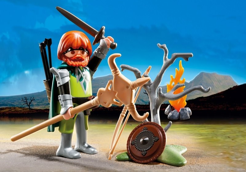 Playmobil Celtic Warrior with Campfire 