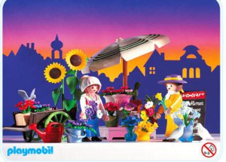 J Playmobil Sonnenschirm Marktstand 5343 Nostalgie Blumen Blumenstand 