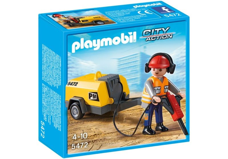 Playmobil 5472 - Bauarbeiter mit Presslufthammer - Box