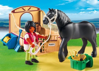 Playmobil - 5519 - Friese with brown-beige horsebox