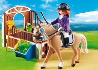Playmobil - 5520 - Warmblut with white-brown horsebox
