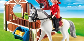 Playmobil - 5521 - Andalusian horse box with white-brown