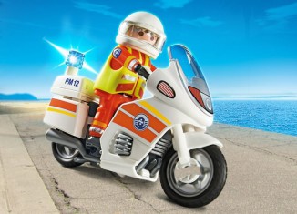 Playmobil - 5544 - Emergency motorcycle with flashing light