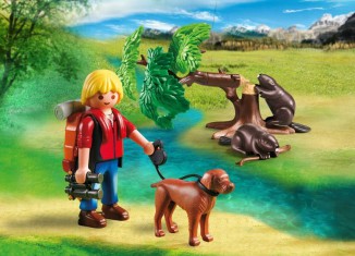 Playmobil - 5562 - Beavers with Backpacker - Detail Playmobil - 5562 - Beavers with Backpacker