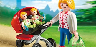 Playmobil - 5573 - Mamá con bebés en el carrito