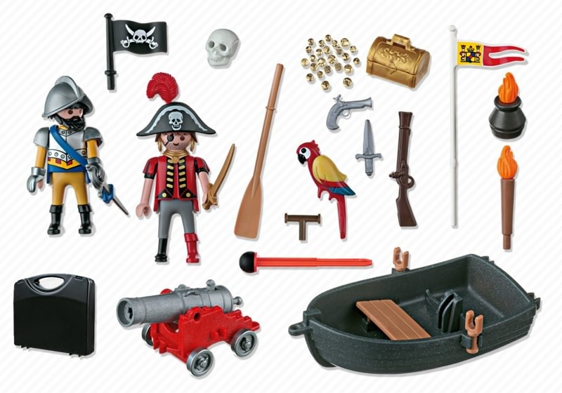 Playmobil 5894-usa - carrying case "pirates" - Back