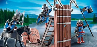 Playmobil - 5978-usa - Blue Knights with Battering Ram
