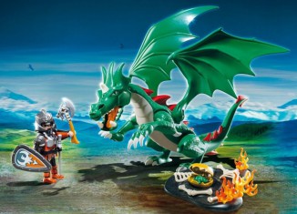 Playmobil - 6003 - Chevalier avec grand dragon vert