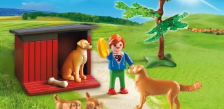 Playmobil - 6134 - Golden Retrievers with Toy