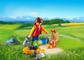 Playmobil - 6139 - Woman with Cat Family