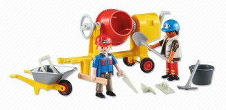 Playmobil - 6339 - 2 Construction Workers with Mixer