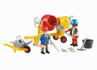 Playmobil - 6339 - 2 Construction Workers with Mixer